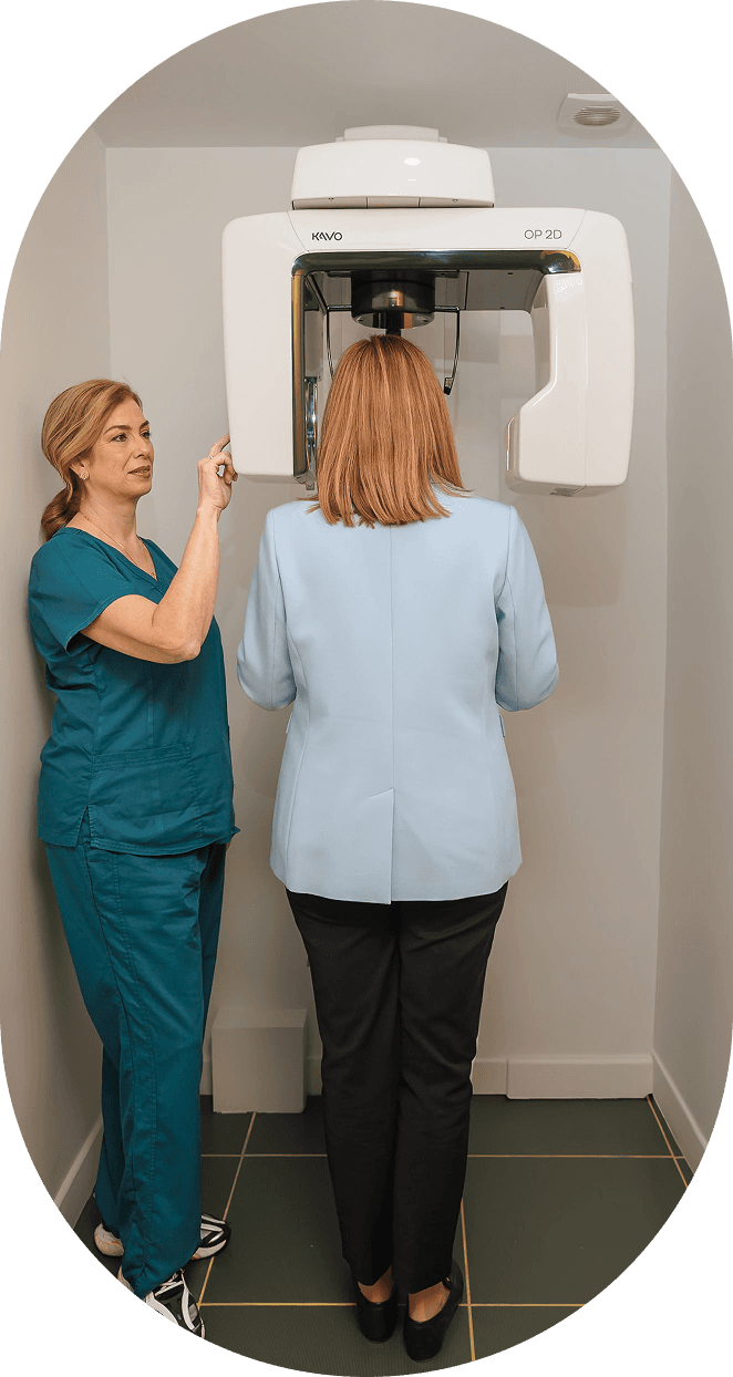 Dr Anna Lagou while working with a patient